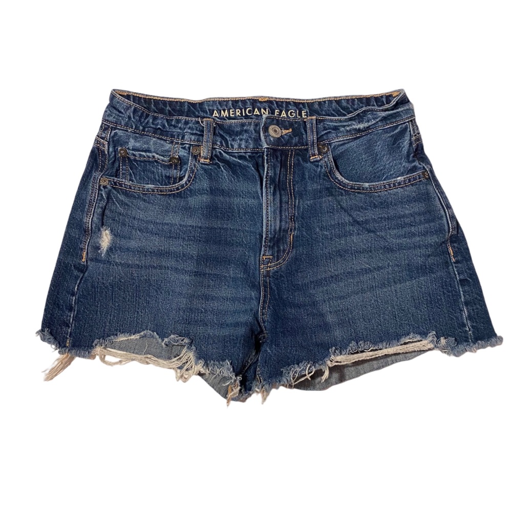 American Eagle Distressed Tomgirl Dark Denim Shorts / Size 2